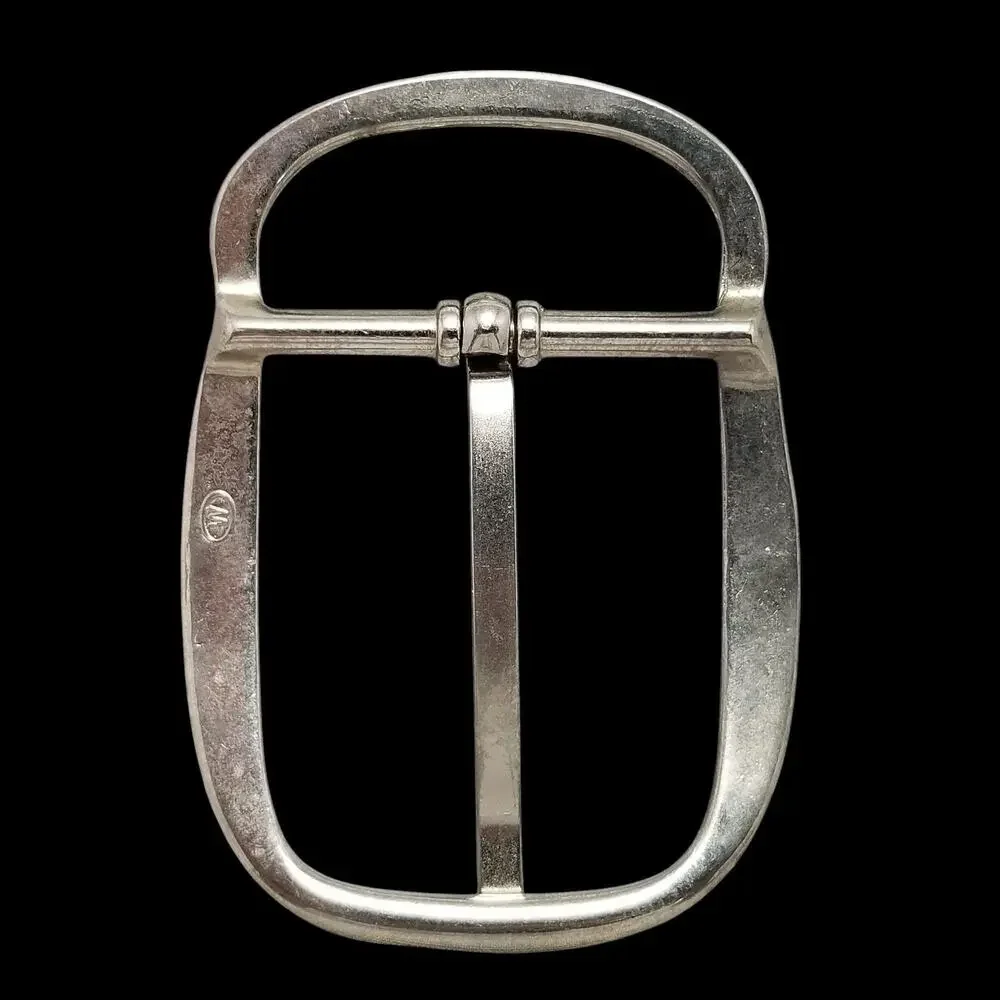 Silver Tone‎ Metal Pin Center Bar Belt Buckle Western Style Fashion Accessory